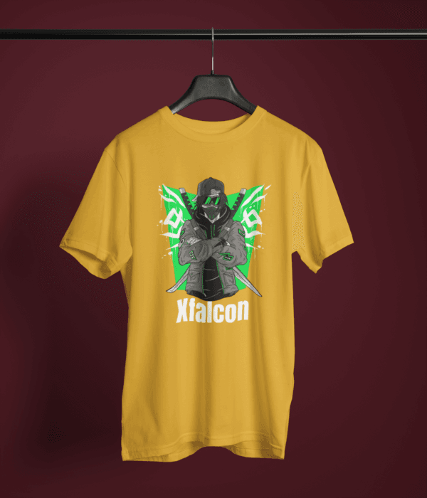 Premium Cotton Printed Unisex Mustard Yellow T-Shirt Xfalcon Army