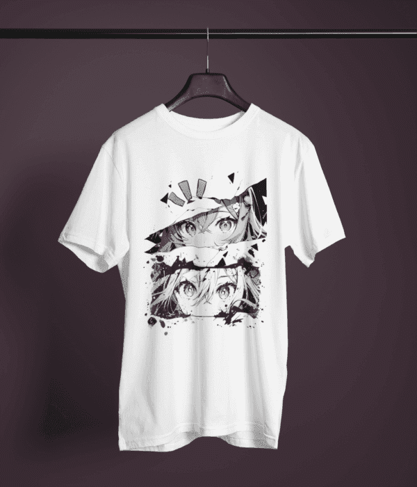 Pure Cotton Printed Unisex White T-Shirt | Manga Eye
