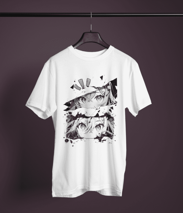 Pure Cotton Printed Unisex White T-Shirt | Manga Eye