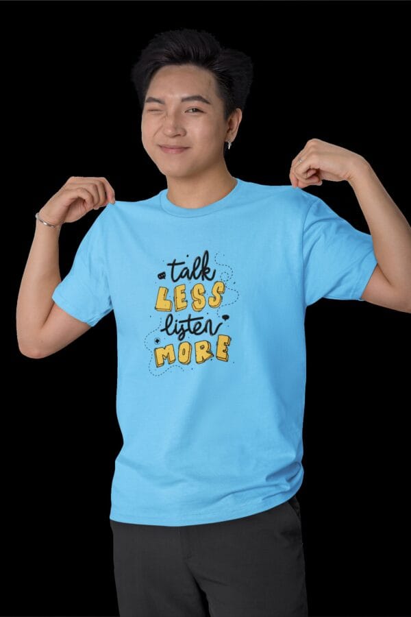 Cotton Blend Printed T-Shirt | Talk Less