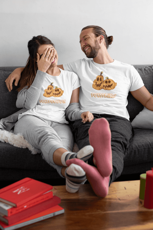 Couple T-Shirt | Matching Love Tees | Regular Fit White | Pack of 2