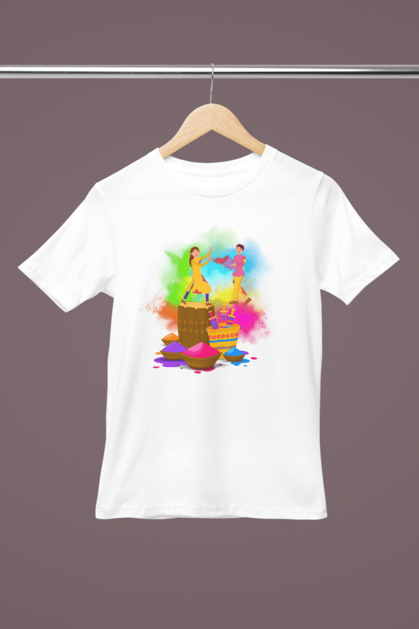 Holi T-Shirt – Vibrant Festival Wear, Quick-Dry & Breathable | Unisex | Couple Holi