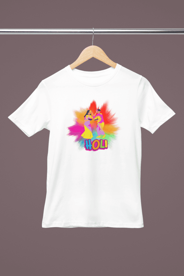 Holi T-Shirt – Vibrant Festival Wear, Quick-Dry & Breathable | Unisex | Devar Bhabhi Holi