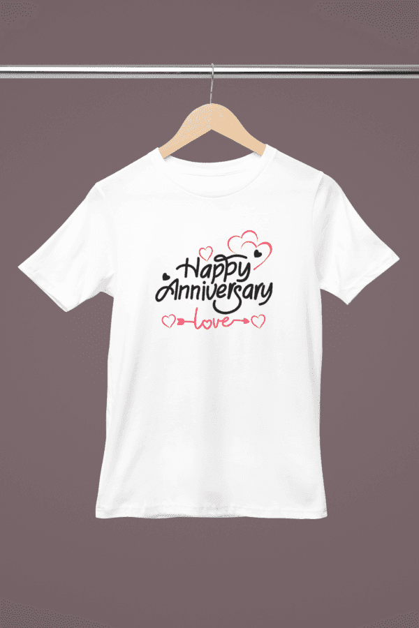 Custom Design T-Shirt, Quick-Dry & Breathable | Unisex | Happy Anniversary