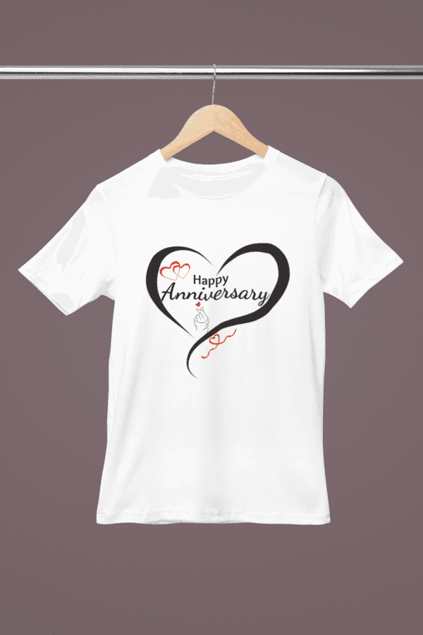 Custom Design T-Shirt, Quick-Dry & Breathable | Unisex | Happy Anniversary