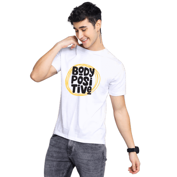 White Printed T-Shirt | Body Positive