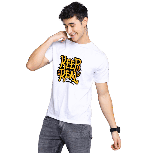 White Printed T-Shirt | Keep It Real
