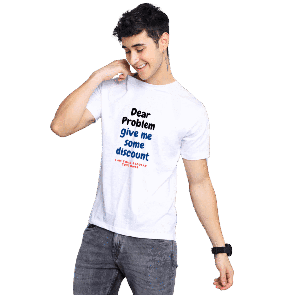 White Printed T-Shirt | Dear Problem