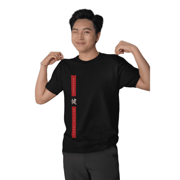 Cotton Blend Printed T-Shirt | Black Red Printed