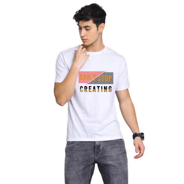 White Printed T-Shirt | Creating