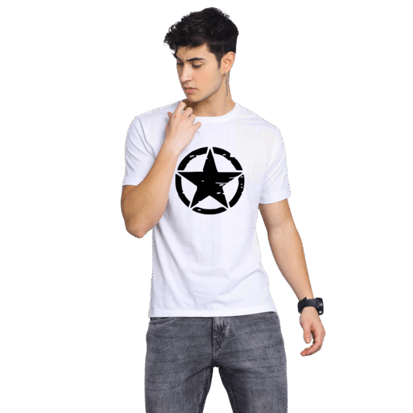 White Printed T-Shirt | Marvel Star