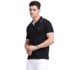 Mens Cotton Blend polo T-shirt Black