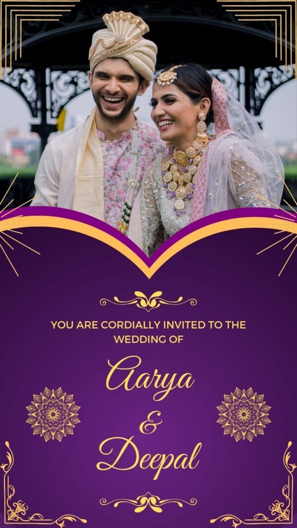 Save The Date Wedding Invitation Video Customized
