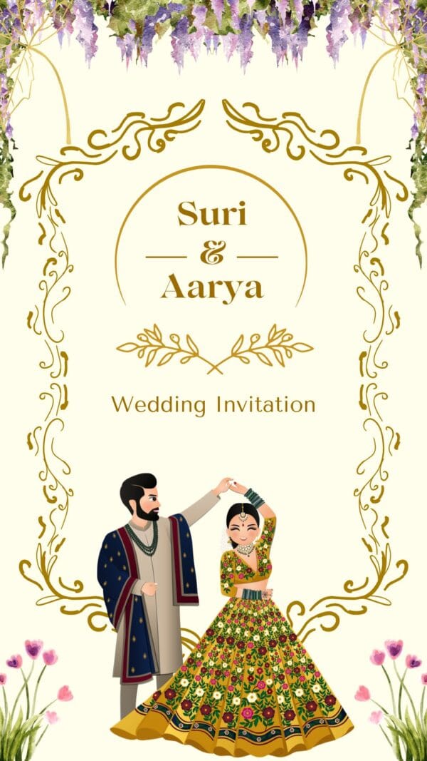 Save The Date Wedding Invitation Video Customized