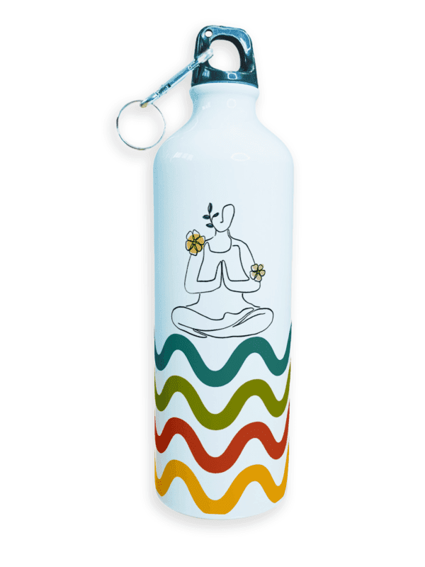 Yoga Meditation | Sipper Water Bottle | High Quality Sports Metal & Lightweight