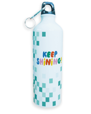 Sipper Water Bottle | High Quality Sports Metal & Lightweight | Keep Shining| Customize Name
