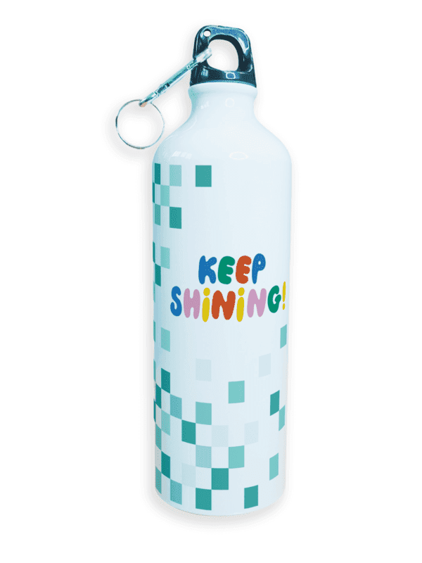 Sipper Water Bottle | High Quality Sports Metal & Lightweight | Keep Shining| Customize Name
