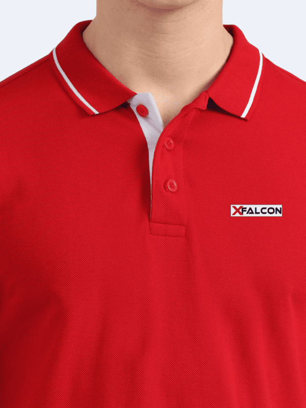 Regular Fit Red Polo Shirt for Men – XFALCON Cotton Collection