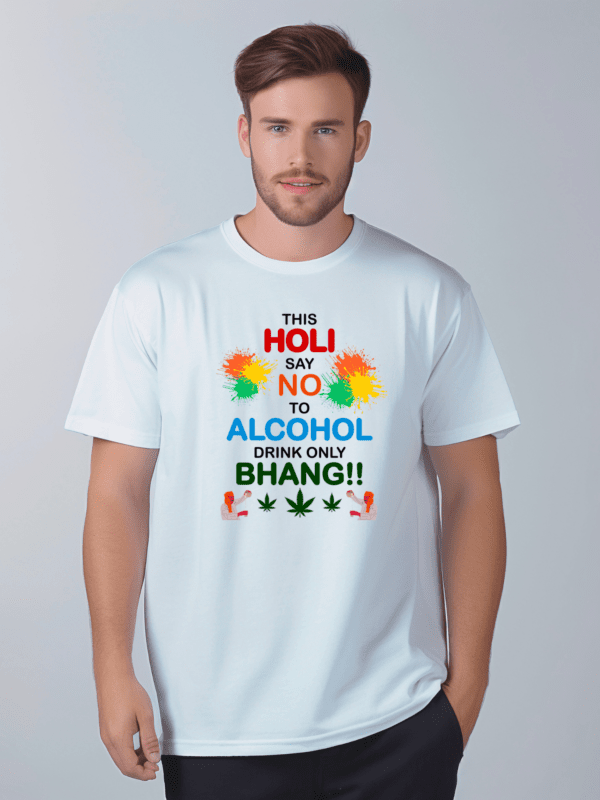 Holi T-Shirt – Vibrant Festival Wear, Quick-Dry & Breathable | Unisex | Bhang Only