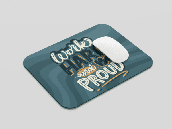 Mouse Pad Work Hard | Gaming Pad Anti-Slip Base | High Durability