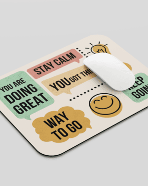 Mouse Pad Stay Calm | Gaming Pad Anti-Slip Base | High Durability
